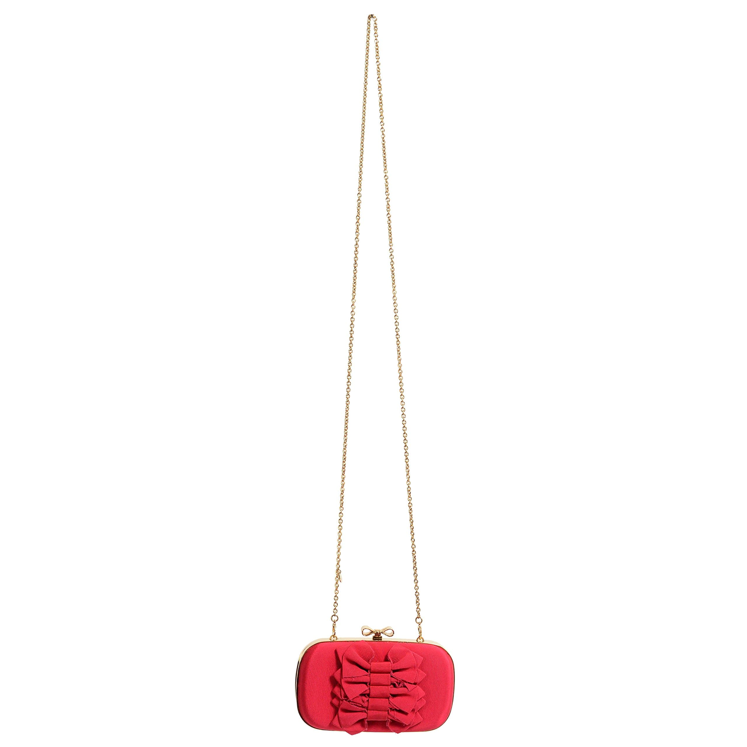Women's Red Canvas Shoulder Bag Clutch