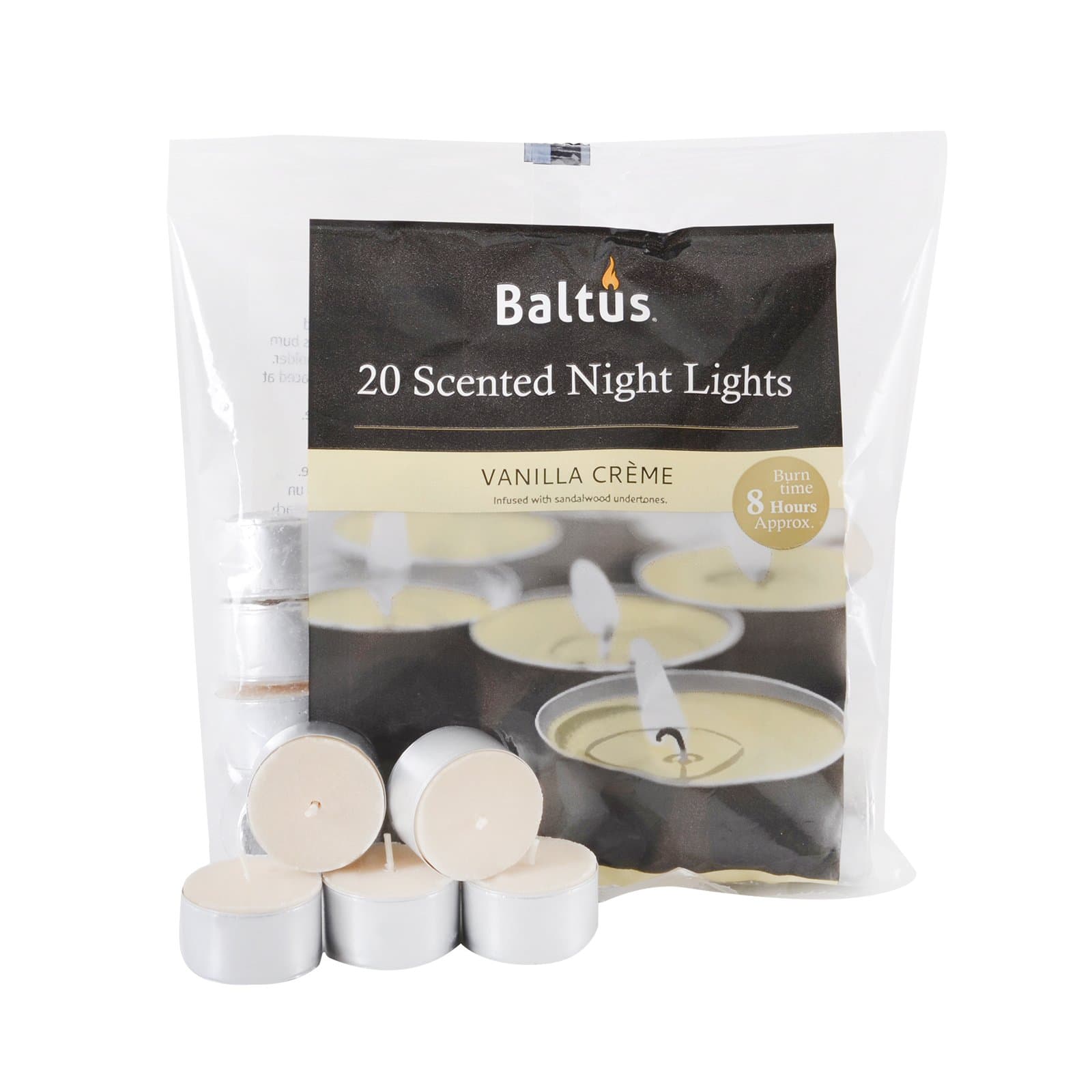 20 Scented Night Light Candles | Vanilla Creme Scent