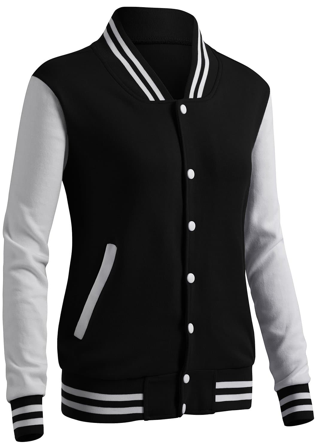 CLOVERY Women's Casual Jacket Baseball Button Jacket