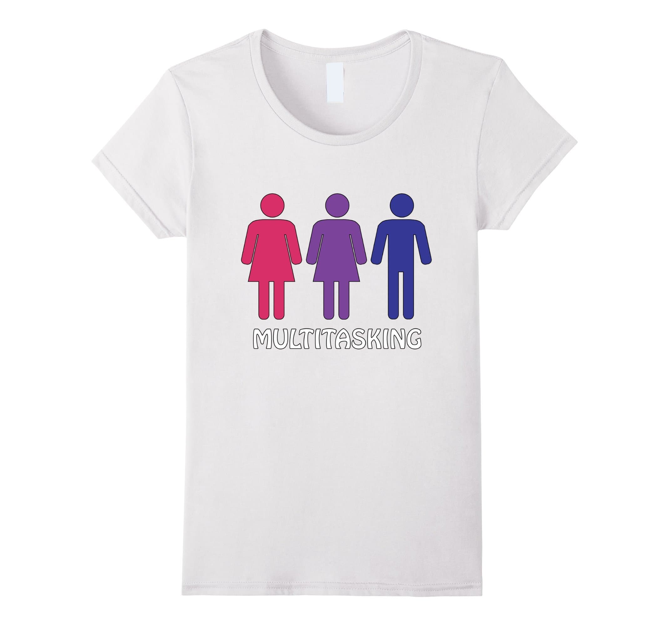 Multitasking Polyamorous / Bisexual Relaxed Fit TShirt - Female Small - White