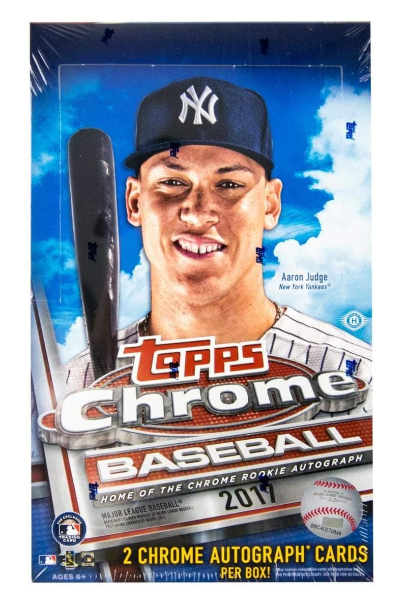 Topps Chrome 2017 Baseball Hobby Box - 2 Autos PER Box!
