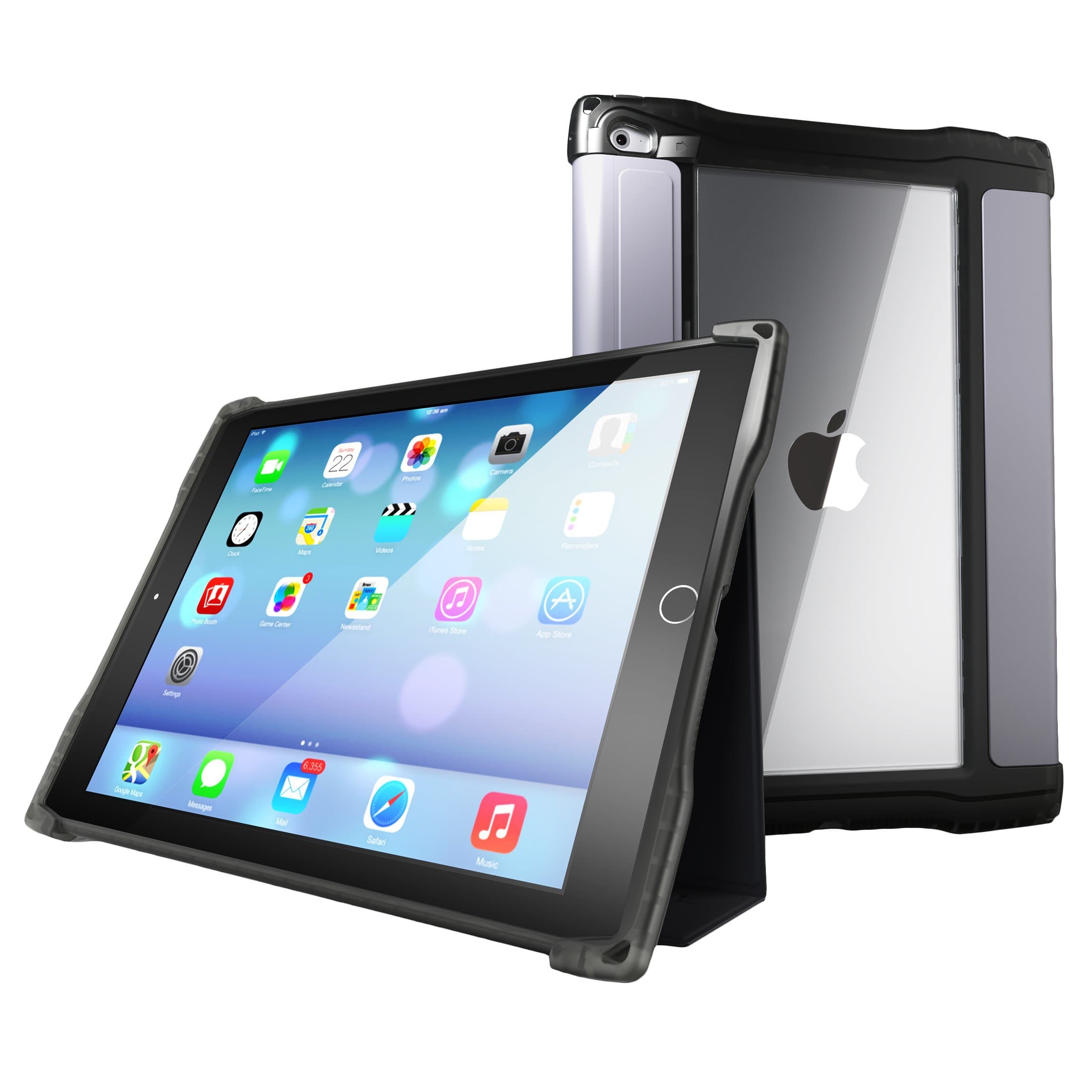 UZBL iPad Pro 9.7 (2016 Release) Case, Rugged Slim Folio Case with Apple Pencil Holder, Multiple Viewing Angles, Rubberized Protective Edges