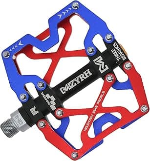 Mountain Bike Pedals, Ultra Strong Colorful CNC Machined 9/16" Cycling Sealed 3 Bearing Pedals