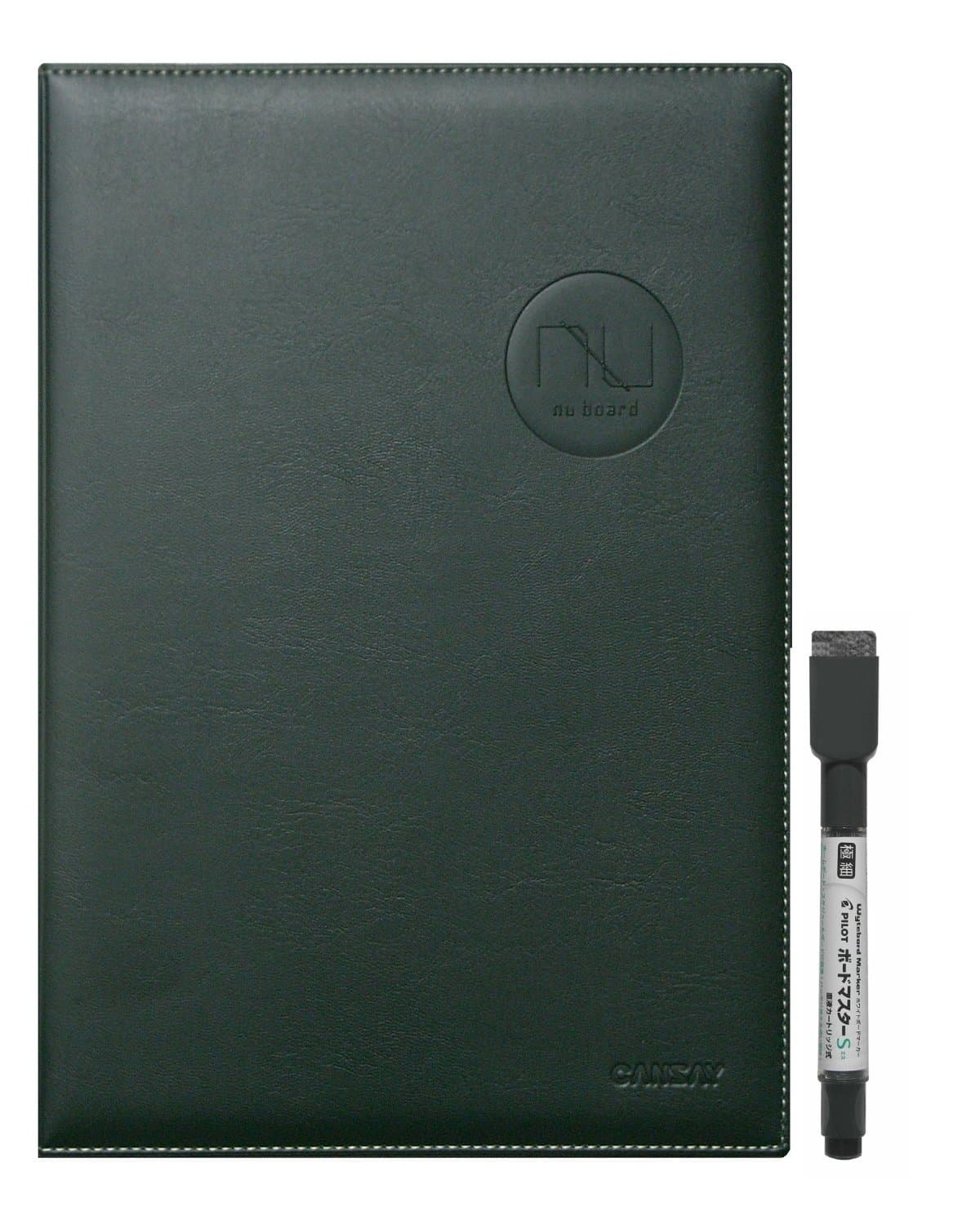 CANSAY nu board B5 Binder Type w/White Board Marker, 4 White Board and Transparent sheet NBB502GR08 from Japan