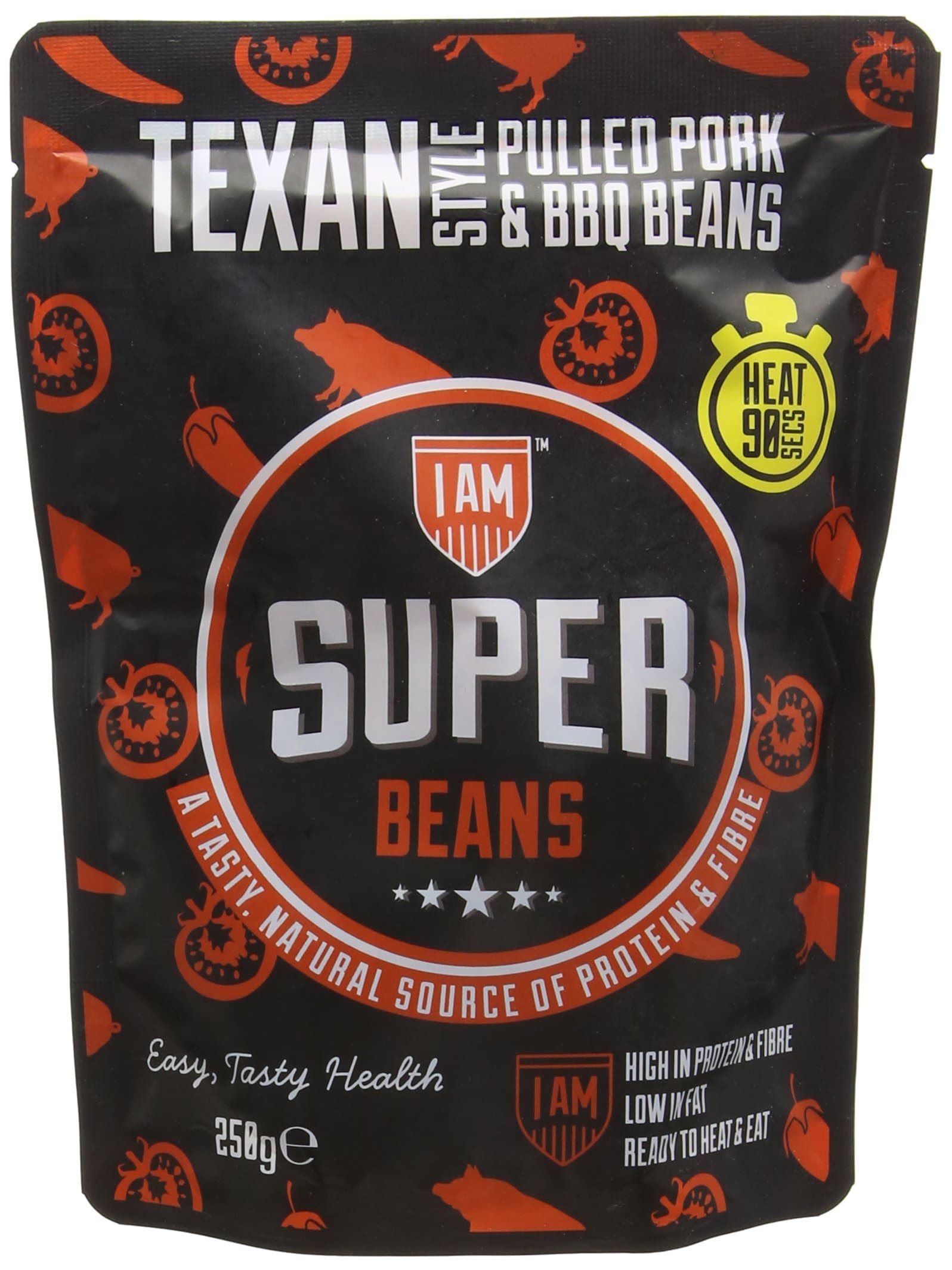 IAM SUPER 250 g Texan Style Pulled Pork and BBQ - Pack of 6