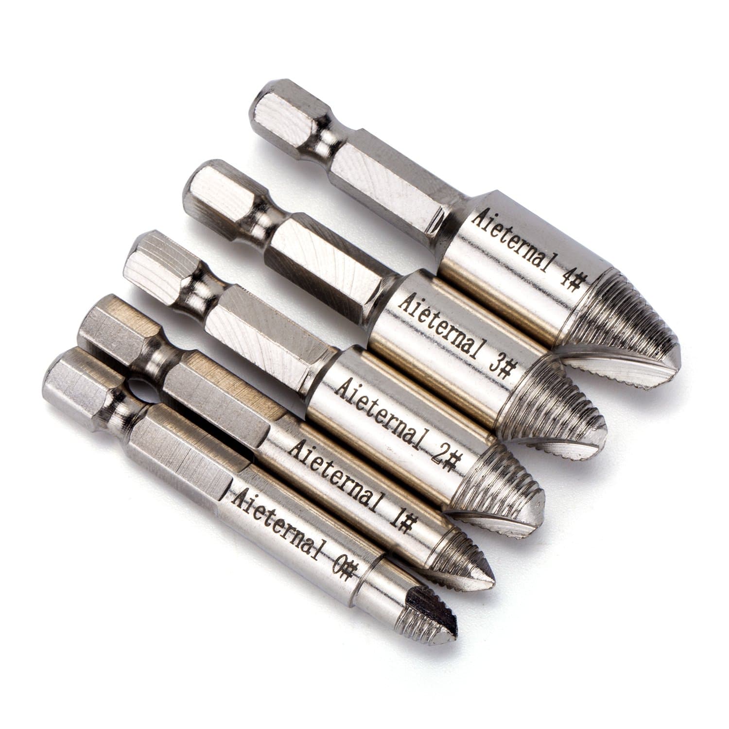 5pcs Damaged Screw Remover Set - Extractor Set by Aieternal - Easily Remove Stripped or Damaged Screws - Set of 5 Stripped Screw Removers