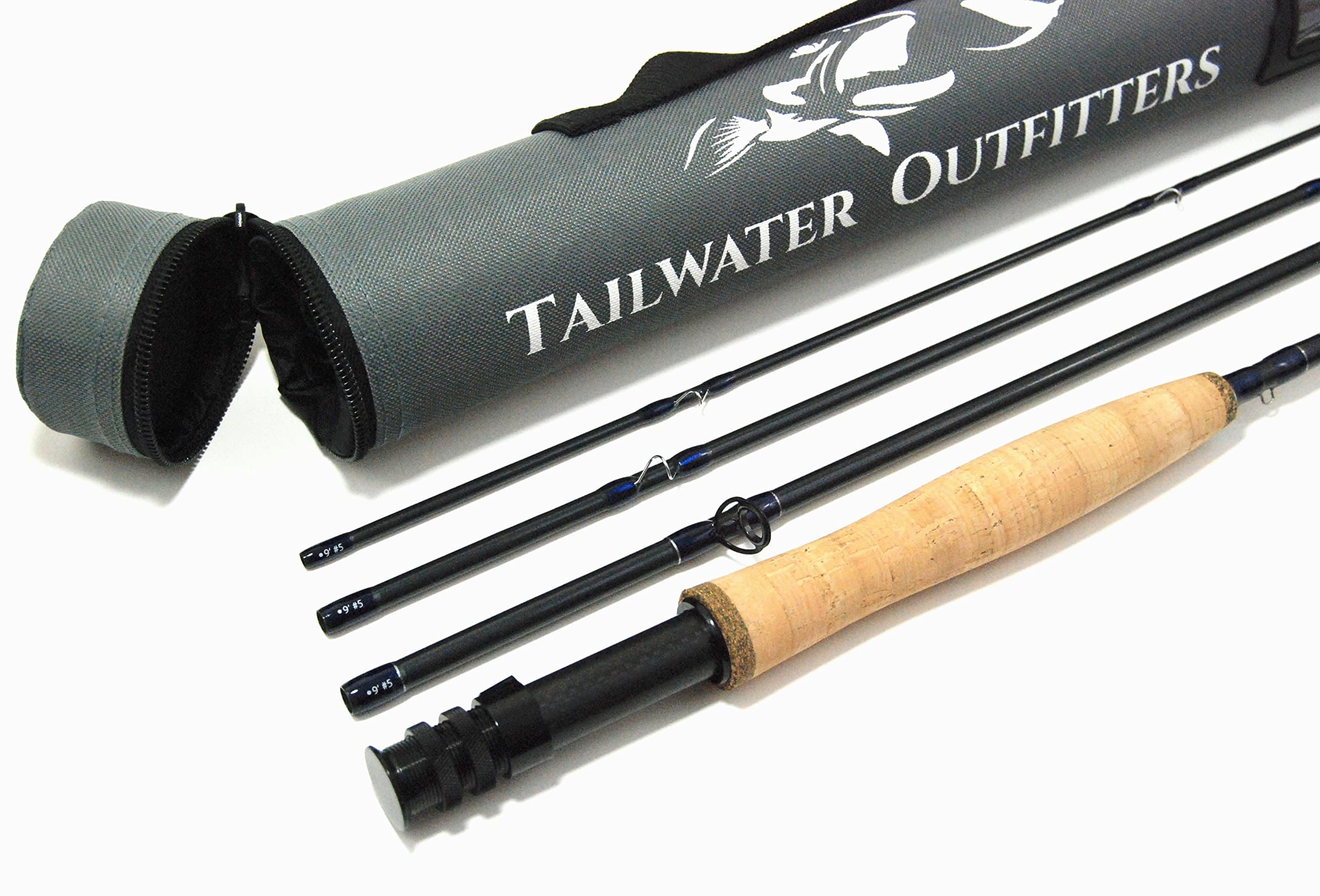 Tailwater Outfitters Toccoa Fly Rod: High Performance 4 Piece, Fast Action IM8 Graphite with Rod Tube.