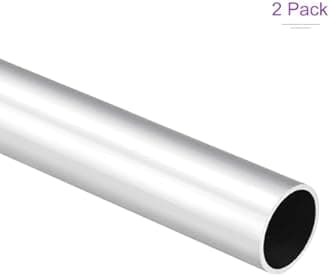 DMiotech 2Pack (28mm OD x 24mm ID) 6063 Aluminum Round Tube 300mm Length Industry Metal Tubing for Machinery Frame Construction DIY Projects