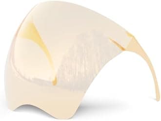 mayoken® Full Face Sunglasses, Futuristic Sun Protection Polarized Face Shield for Men & Women, Anti-Fog Mirror Shield Glasses, Lightweight & Comfortable Transparent Amber