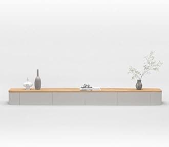 Modern Wall Mounted Floating TV Stand, Entertainment Unit, TV Console with Doors Drawers for Living Room, Bedroom (Wood, 140CM)