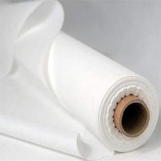 100% Craft Egyptian Cotton Fabric 112cm Wide 23 Meter Full Roll Fast Delivery Cotton Fabric (5 Roll, White)
