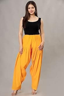 Woman's Plain Cotton SEMI Patiala Salwar with Dupatta|| Free Size || Plain Patiala || SEMI Patiala Pants || Solid Cotton Patiala || Patiyala