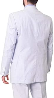 Emigre Men's 100% Cotton Striped Seersucker Suit