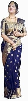Avantika Fashion Women's Kanjivaram Soft Semi Silk Banarasi Sarees With Blouse Piece.