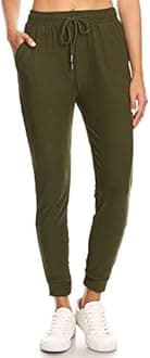 LA12ST Jogger Pants for Women Womens Sweatpants Drawstring Pockets Soft Workout Yoga Lightweight Lounge Pants