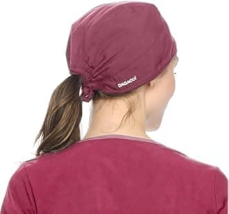 Dagacci Medical Uniform Men and Women Scrub Cap - Adjustable Elastic Tie Scrub Caps for Women Men, Surgical Cap