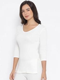 Macrowoman W-Series 3/4th Sleeve Top for Women, Thermal Upper in Poly Viscose Cotton Blend with Double-Layered Knit for Superior Warmth & Comfort