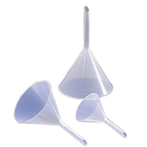 153 Analytics Funnel, Polypropylene, 350 ml Capacity, 86 mm Length Pack of 10 Stems - 11mm Stem, 120mm Diameter, 184mm Length