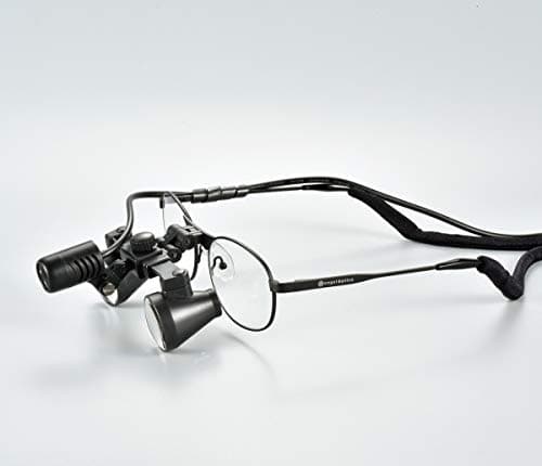 Songzi Optics (2.5X 3X 3.5X Optional) Titanium Frame Binocular Dental Surgical Loupes with SZM04B Led Light (Working Distance :(440-540 mm) L, Magnification:2.5X)