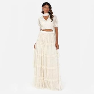 Maya Deluxe Women's Indian Traditional Dress for Women Outfit Lengha Choli Lehenga Saree Skirt and Top Dupatta Coord Set for Wedding Guest Top Skirt Coord (pack of 1)