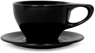 notNeutral LINO Porcelain Cup & Saucer (Black) (1, 12 oz)