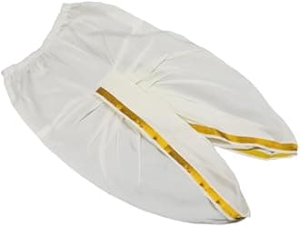 NITHILA CREATIONS Kerala Cotton Kasavu Mundu Dhoti for Boys, Offwhite with Golden Border, Traditional Mundu (Offwhite)