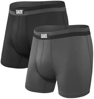 SAXX Men's Underwear -ULTRA Super Soft Boxer Briefs with Fly and Built-In Pouch Support- Underware for men, Pack of 2
