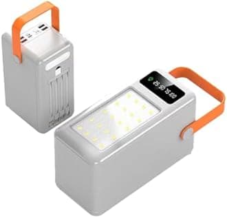 80000mAh Power Bank for Outdoor Camping Portable Charger with 8 Output& 3 Input External Battery with LED Display for phones Tablets(Size:80000 mAh,Color:Black)