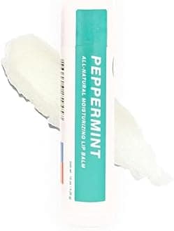 Surface Natural Lip Balm, Hydrating Mint for Kids and Adults, Moisturizing Lip Balm with Vitamin E, Beeswax and Peppermint Oil, Lip Care for Dry Sensitive Lips, Peppermint, 0.15oz