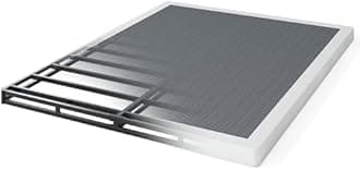 3 Inch Low Profile Box Spring, Sturdy Metal Frame Mattress Foundation, Easy Assembly, Quiet & Noise-Free, Queen Size