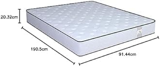 LOOM & NEEDLES 75x36x8 Inches Single Size Mattress | Reactive Dual Comfort Pocket Spring Mattress | 5 Zoned 7 Layer Orthopedic Medium Firm Bed Mattresses | HD Memory Gel Foam Gadda | Spring Mattress