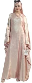 Luxury Dubai Style Abaya and Hijab Set, Breathable Modest Prayer Dress with Belt Loose Fit Muslim Robe