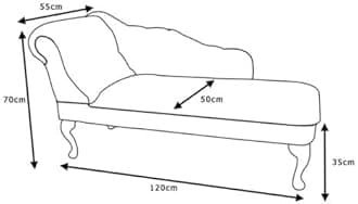 Paradise Furniture RegentTufted Chaise Lounge Sofa & Seating Handmade Velvet Living Room Bedroom Hallway Black Accent Chair (Left Hand, Royal)