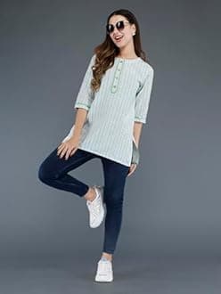 AnjuShree Choice Women Indian Cotton Short Kurti Tunic