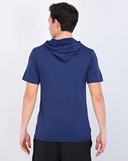 Real Essentials 3 Pack: Men's Dry Fit Short Sleeve Active Athletic Hoodie Pullover Sweatshirt (Available in Big & Tall)