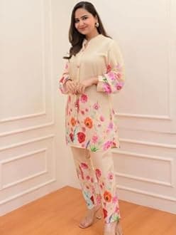 Leriya Fashion Ethnic Co Ord Set for Women | Kurta Set for Women | 2 Piece Kurta Set