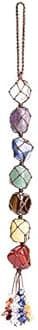 iSTONE Crystal Window Car Hanging Ornaments 7 Chakra Gemstones Reiki Healing Crystals Hanging Ornament Home Indoor Decoration Feng Shui Ornament Window Ornament
