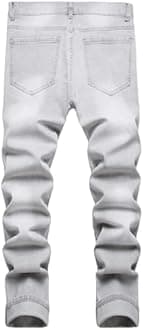 JUNBAOSS Ripped Slim Fit Stretch Jeans