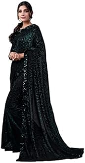 SIRIL Women's Woven & Lace Lycra Saree with Blouse