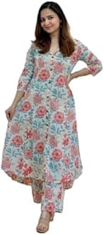 Leriya Fashion Women LF-W1823&TR880 Co Ord Set for Women | Co Ord Set for Women Stylish | Kurta Set for Women | Kurta Set | Ethnic Co Ord Set for Women | 3/4 Sleeve Women Co-ord set (pack of 2)