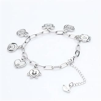 Mshion Charm Bracelet Women's Stainless Steel Bracelets Pendant Link Jewelry