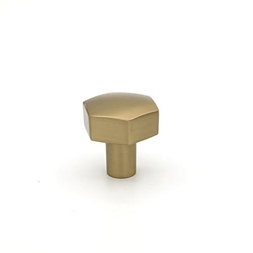 Geometric Brass Cabinet Hardware - Pulls Handle Knobs Furniture Door Knobs and Pull Handles Golden - Modern Brass (Geometric Knob)