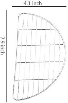 Small Half Round Cooling Rack 2 Pack - 7.9 x 4.1 inches - Stainless Steel