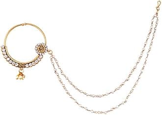 Lucky Jewellery Wedding Designer Gold Plated Dulhan Choker Bridal Set with sheeshpatti for Girls & Women (2475-L1ZS-KD124-)