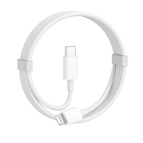 USB C To Lightning Cable 1M iPhone Fast Charger Cable USB-C Power Delivery Charging Cord For iPhone 14/13/12/12 PRO Max/12 Mini/11/11PRO/XS/Max/XR/X/8/8Plus/iPad Pack Of 1, White
