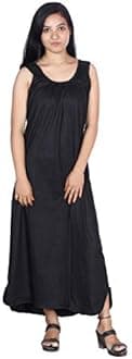 Rylie Women's Cotton Fabric Long Nighty Slip/Chemise - Full Length Camisole for Women - Plus Size Nighty - Kurti Slip