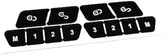 AtticZone Interior Button Repair Sticker Kit Decals Steering Wheel, AC Control, Window Switch , Radio Number, Door Lock, Seat Memory Switch Button Stickers Compatible with Benz 2007-2014, 2 Set (Door
