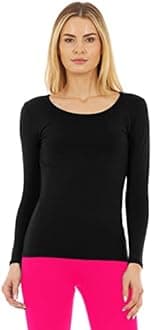 Thermajane Thermal Shirts for Women Scoop Neck Long Sleeve Winter Tops Thermal Undershirt for Women