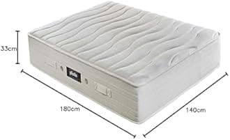 Pikolin B-BED HOTEL CM11043 Spring Mattress Normablock 32cm Deep, Hotel-Quality Comfort, Orthopaedic Support, Medium Firm, Soft Pillow Top, Hypoallergenic & Breathable (140 x 180 cm)