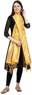 DEVANGI Women's Floral Silk Blend Dupatta